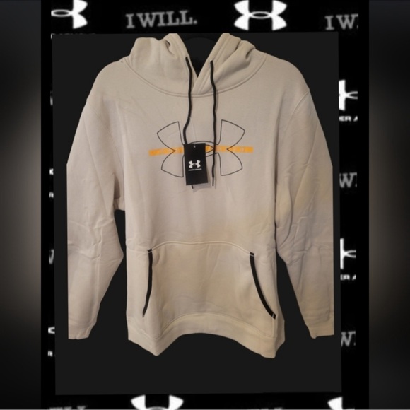 Mens Under Armour Hoodie Sweatshirt
2XL Cream & Gold W/Front Pocket - Picture 3 of 9